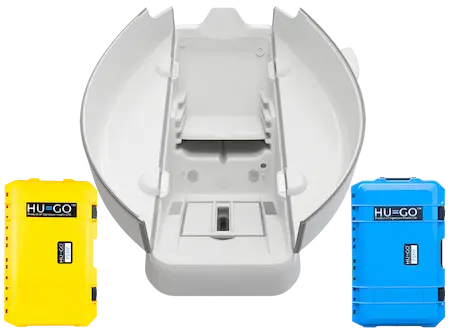 HOCATT ozone sauna pod with HUGO PEMF devices — the complete Flourishment wellness system